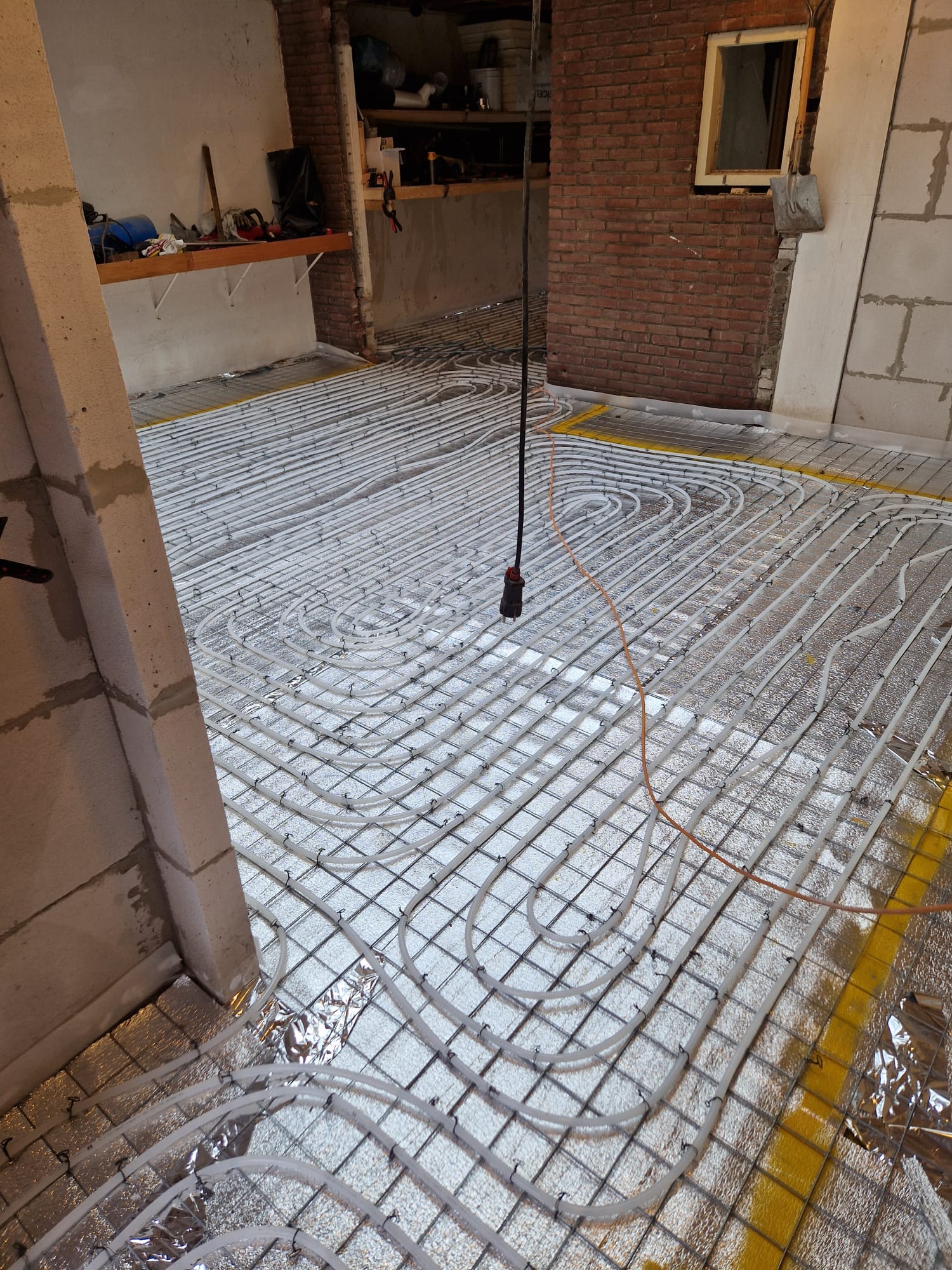 Vloerverwarming met draadmatten