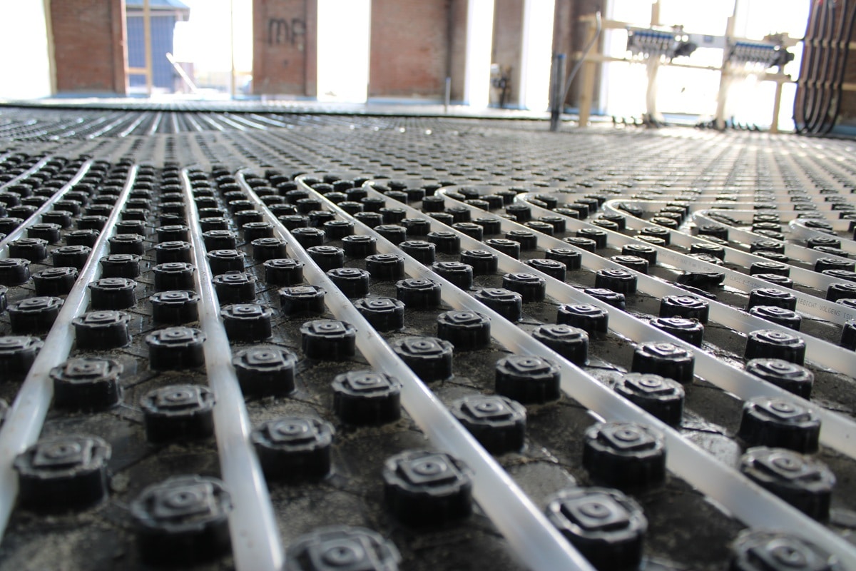 Vloerverwarming met noppenplaten