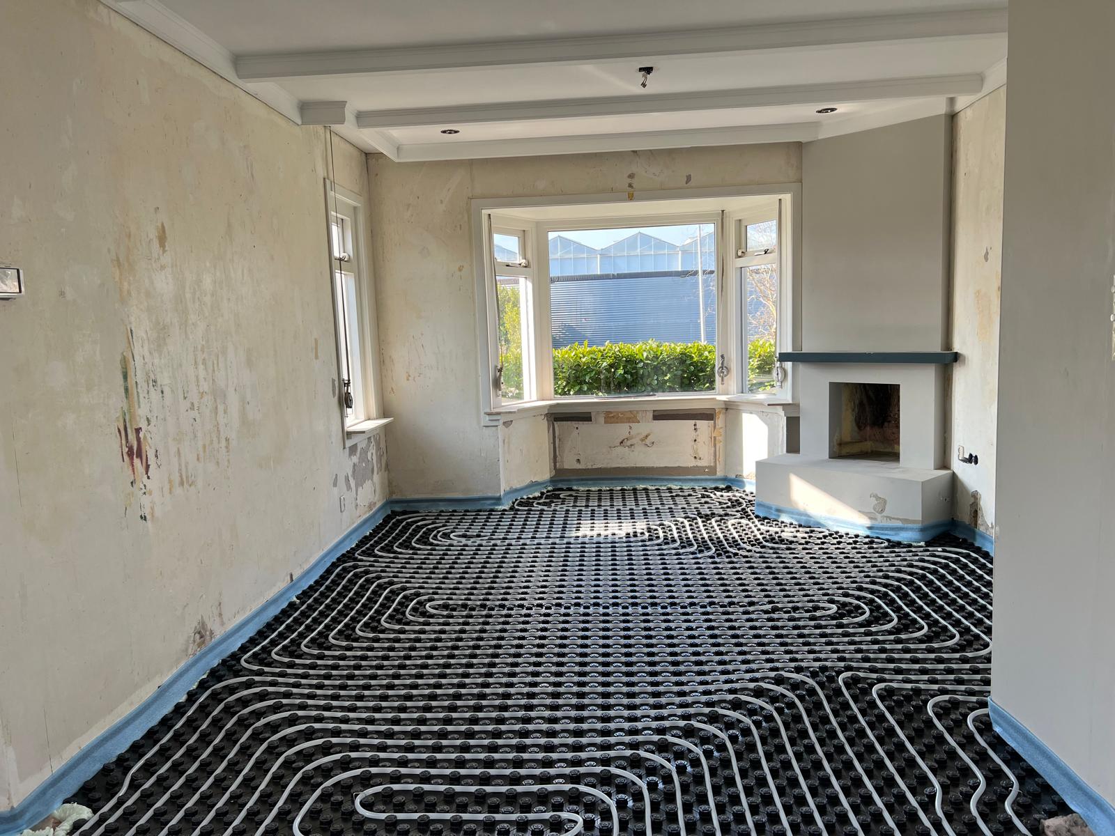 Vloerverwarming met noppenplaten